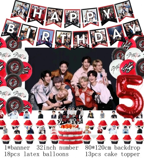 Stray Kids Birthday Party Decoration Latex Balloon Foil Balloon Party
