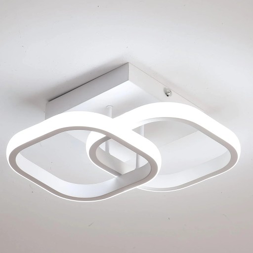 LAMPA WISZACA SUFITOWA LED RING BIAŁY 24W 6500K