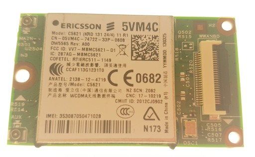 Modem WIFI 3G DELL Latitude 10 ST2 5VM4C A