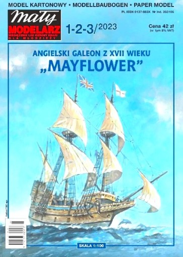 MAŁY MODELARZ 1 - 2 - 3 / 2023 ANGIELSKI GALEON 
