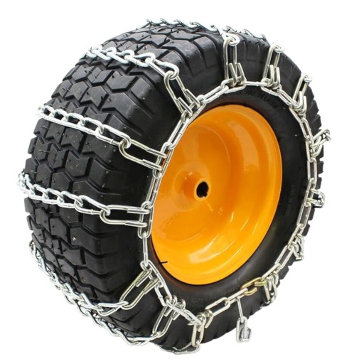 Łańcuchy śniegowe do traktorka komplet 2 koła 18 x 8.5 - 8 lub 10 koło 18