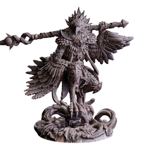 Zeewk, Birdfolk Knight Figurka RPG DnD