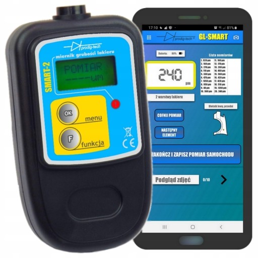 Miernik grubości lakieru GL-SMART-2 Android / iOS