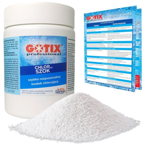 Chlor Szok do Basenu Jacuzzi SPA Chlor Szok Granulat Chemia do Basenu 0,4KG