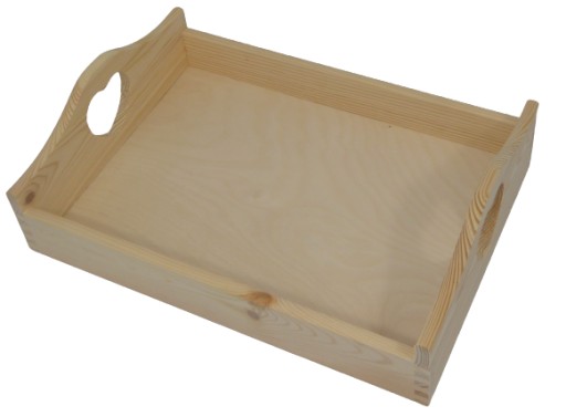 Taca kelnerska SERCE drewniana 35x25 decoupage eko
