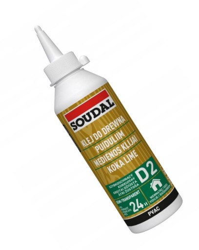 Klej Do Drewna Szybkoschnący Stolarski Modelarski D2 Soudal 64A 750g Duży