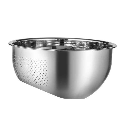 Miska do mycia ryżu ze stali nierdzewnej, ryżu, warzyw i 8,86 x 4,53 cala