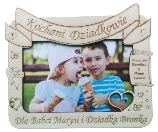 RAMKA Dzień Dziadków Dziadka Babci GRAWER prezent