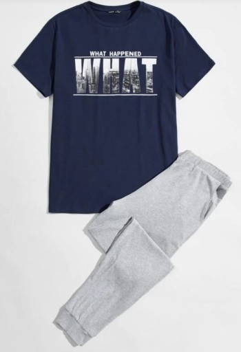 SHEIN KOMPLET T-SHIRT I SPODNIE DRESOWE M V4D