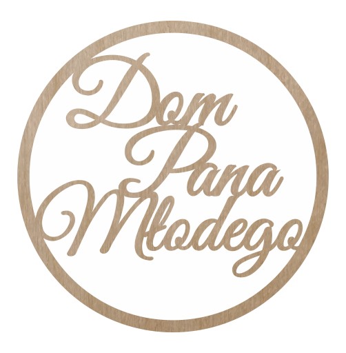Drewniane koło Dom Pana Młodego ślub 40CM