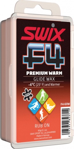 Smar z korkiem F4 Warm Rub On 60g +20°C/-4°C SWIX