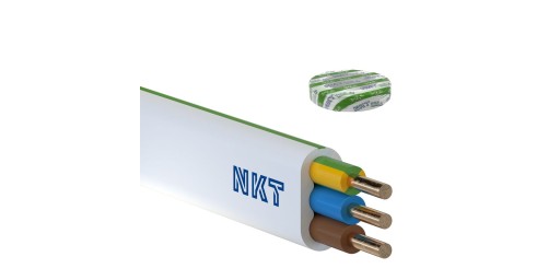 Przewód Płaski instalacyjny YDYp NKT 100 m 3 x 2,5