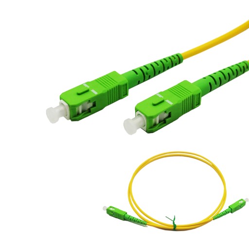 KABEL PATCHCORD ŚWIATŁOWÓD FIBAOPTI SC/APC PVC SIMPLEX 1M