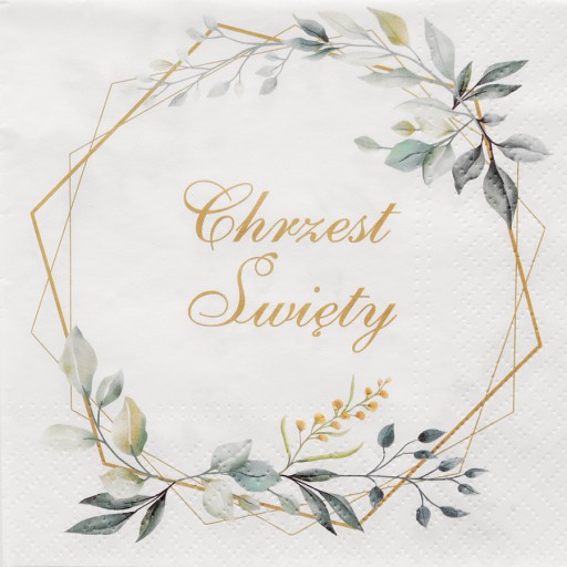 Serwetka decoupage CHRZEST ŚWIĘTY chrzciny 1SZT.