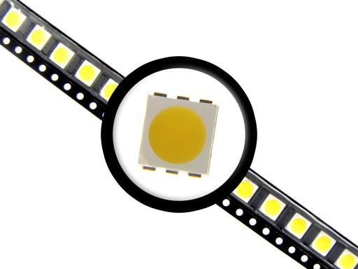 10x LED SMD 5050 PLCC-6 60mA BIAŁA NEUTRALNA 4300K