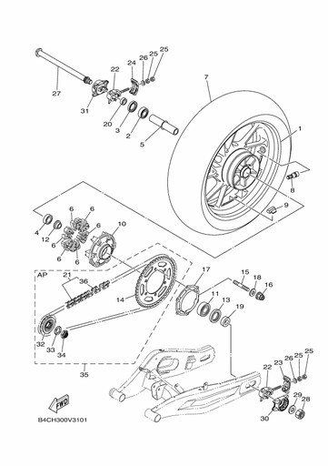 Zestaw napędowy MT-07 ABS