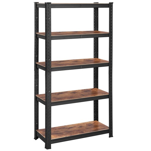 Regał stojący do pracowni biura LOFT czarny 150 cm