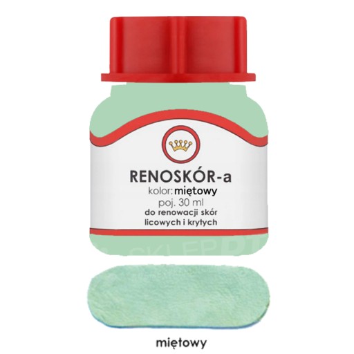 RENOSKÓR lakier MIĘTOWY do skóry renowacja skór 30ml