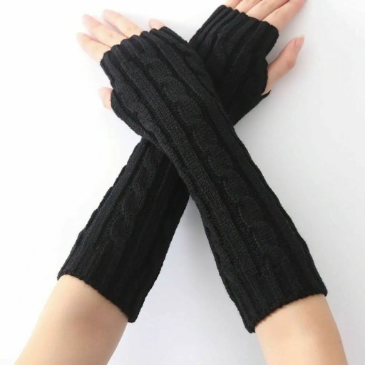 New Fashion Women Ladies Winter Casual Knitted Wrist Arm Hand Warmer Long