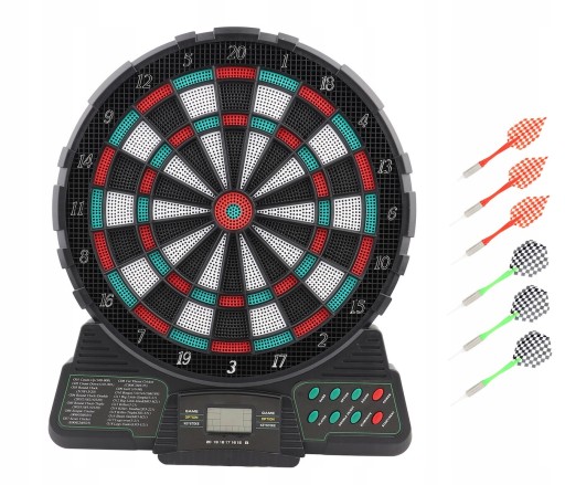 Elektroniczna TARCZA DART 18 gier 6 RZUTEK ET01