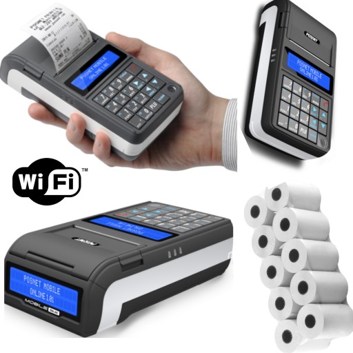 KASA FISKALNA POSNET MOBILE WI-FI FISKALIZACJA PROGRAMOWANIE KASY ROLKI