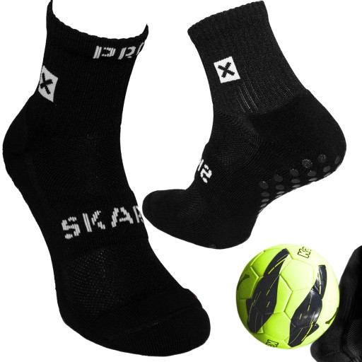 SKARPETY SPORTOWE PIŁKARSKIE ANTYPOŚLIZGOWE GETRY SKARPETKI 35-40