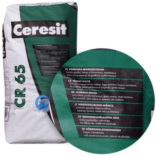 CERESIT ZAPRAWA USZCZELNIAJĄCA POWŁOKA WODOSZCZELNA CR 65 25KG