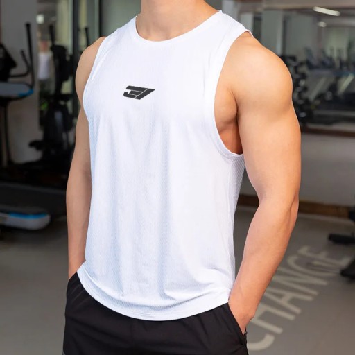 2024 Men Bodybuilding Tight Running Tank Tops Summ