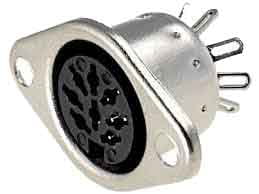 GDIN8-P Gniazdo DIN na obudowę 8pin typ8C DIN45326