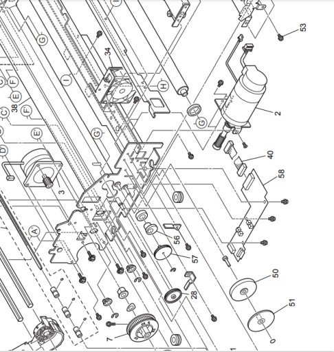 Koło napęd taśmy OKI 3410 395 393 Ribbon Shift Cam