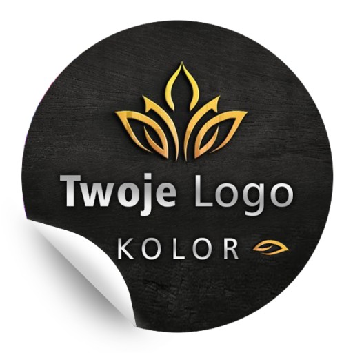 NAKLEJKI ETYKIETY OKRĄGŁE NADRUK Z LOGO REKLAMOWE KOLOR Z WŁASNYM TEKSTEM