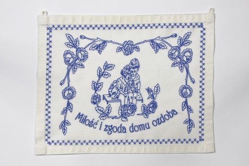 Haftowana Makatka - Miłość i zgoda domu ozdoba nb