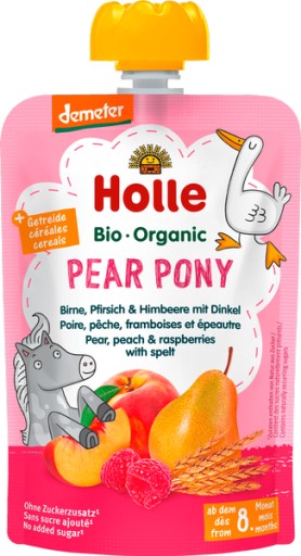 HOLLE BIO Mus z Gruszek Brzoskwiń Malin i Orkiszu