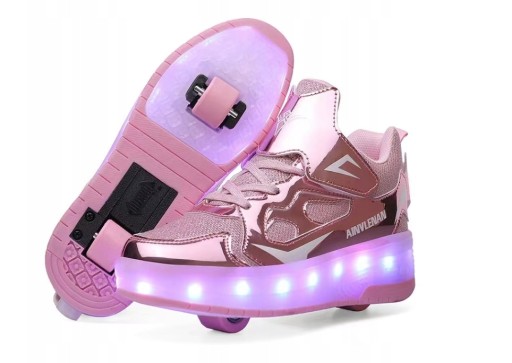 2024 NOWY MODNA SWIECACE BUTOROLKI BUTY Z ROLKAMI LED ROLKI