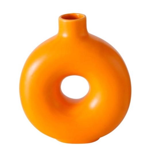 Wazon Dekoracyjny Pomarańczowy 20 cm kamionka