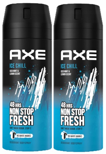 Axe Ice Chill Dezodorant w Aerozolu 2x 150ml - Mroźna Świeżość dla Mężczyzn