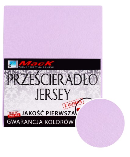 PRZEŚCIERADŁO JERSEY Z GUMKĄ 120X200 jasny fiolet