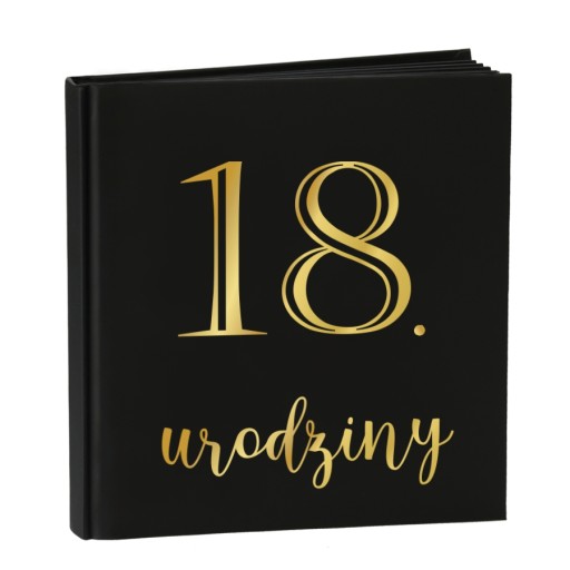 Księga Gości na 18 urodziny CZARNA album prezent