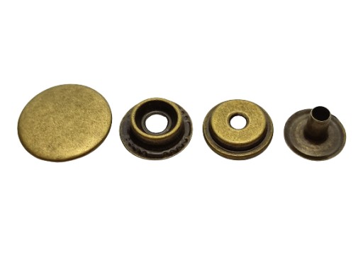 Napy zatrzaski kaletnicze 17 mm 50 szt STARE ZŁOTO
