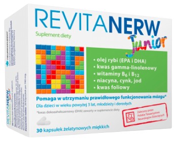 REVITANERW JUNIOR układ nerwowy pamięć 30 kapsułek