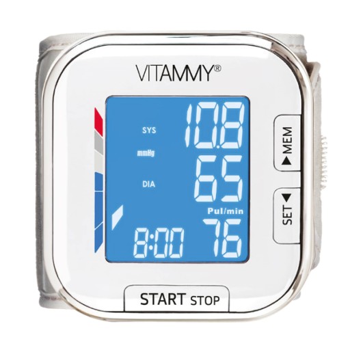 CIŚNIENIOMIERZ ELEKTRONICZNY NADGARSTKOWY VITAMMY ARYTMIA PODŚWIETLANY