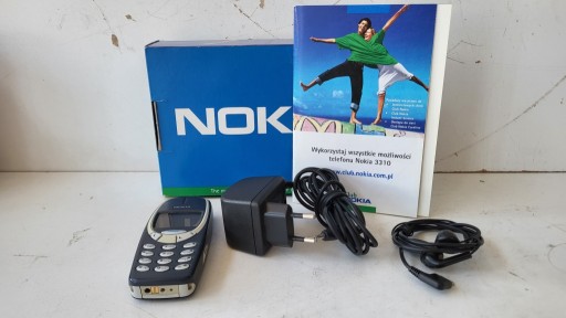 KULTOWY TELEFON NOKIA 3310 4/4MB NIEBIESKA KOMPLET STAN DOBRY GWR