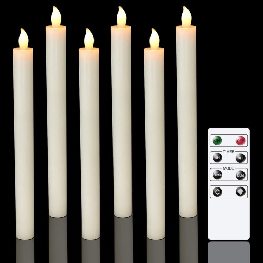 6 Pack Battery Operated Led Candles With Remote And Timer