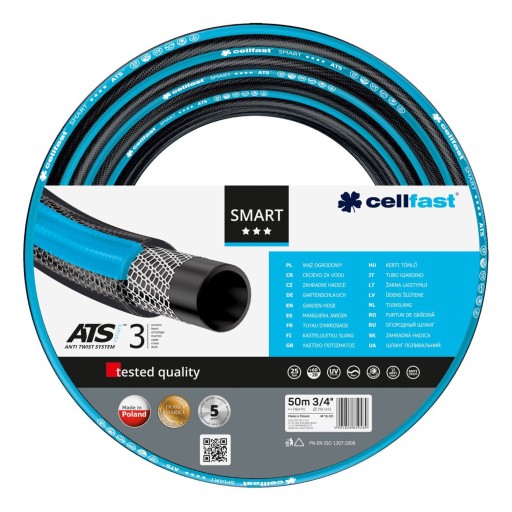 WĄŻ OGRODOWY 3/4'' 50m CELLFAST SMART ATSV 13-121