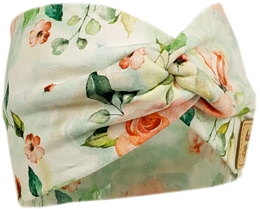 OPASKA NIEMOWLĘCA NA GŁOWĘ USZY DLA DZIEWCZYNKI 38-42cm ROMANTIC ROSES