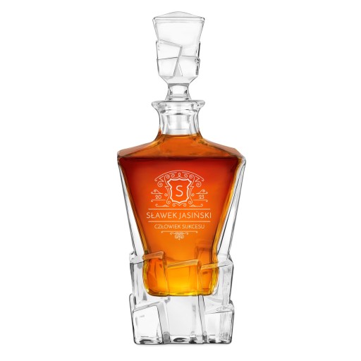 Karafka do Whisky z Grawerem Szklana Prezent dla Faceta Taty na Urodziny
