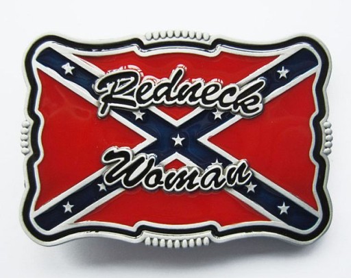 REDNECK WOMAN rebel konfederat flaga klamra kopla