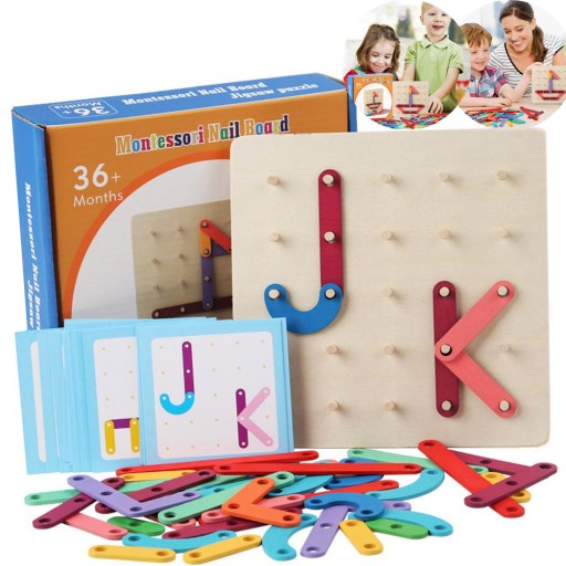 DREWNIANA UKŁADANKA MANIPULACYJNA MONTESSORI EDUKA
