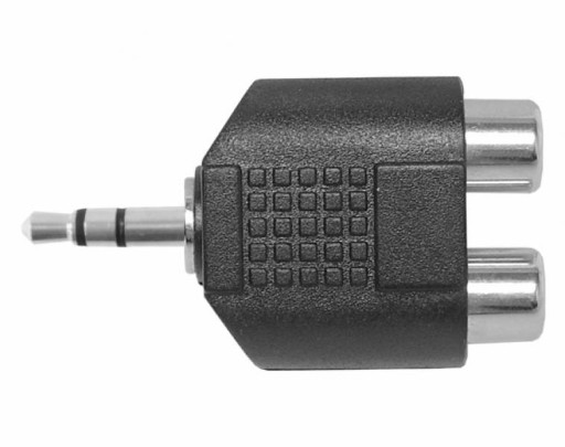 Przejściówka jack 3,5mm - 2 cinch / RCA