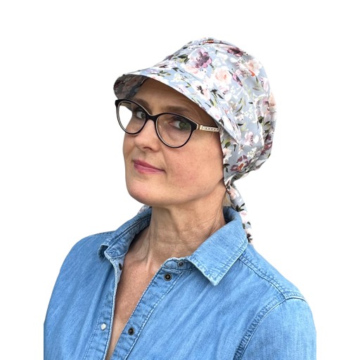 Chusta damska z daszkiem Tess 311 turban marszczony także po chemioterapii